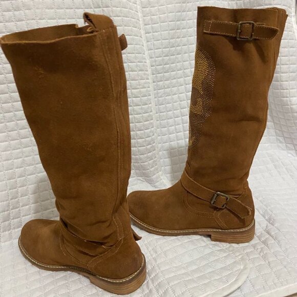 ZIGI Girl- Suede Skull Moto Boots - Picture 4 of 6